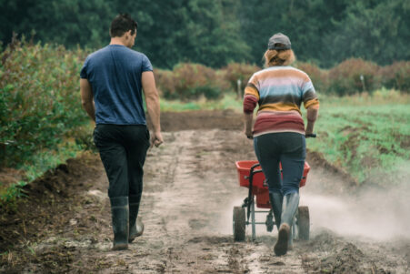 Delta Farmland - Farmers Working Field